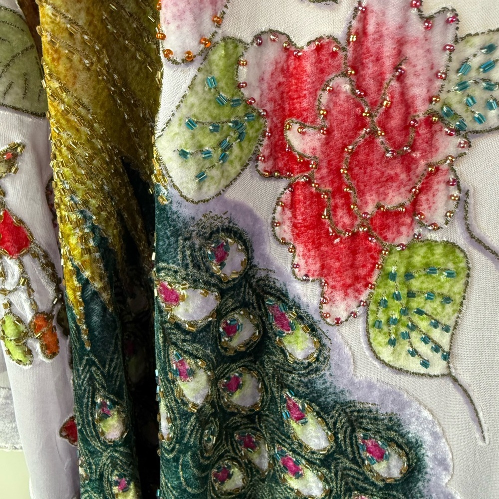 Floral Kimono with Fringe - Picture 5 of 14